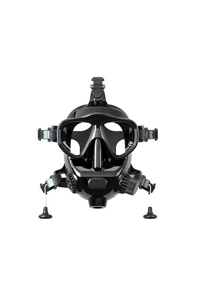 OEM Mască de scufundare compatibilă cu Smaco S400/S700, acoperire integrală, neagră, L/XL