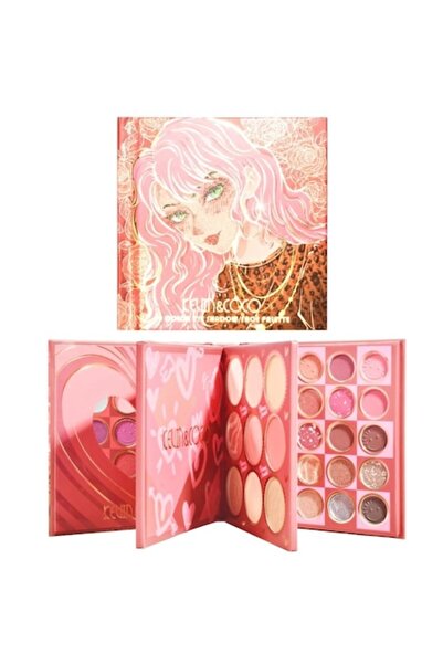 Flo Комплект сенки за очи Kevin&Coco Kids, 59 цвята, компактна пудра, класиче...