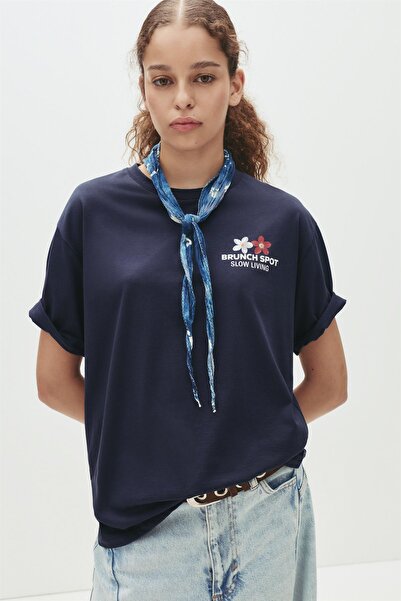 Pull & Bear Açaí grafik baskılı t-shirt