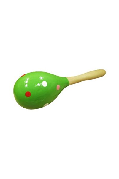 Star Master Musical Instrument for Children, Wooden Maracas, Green, 18.5 cm