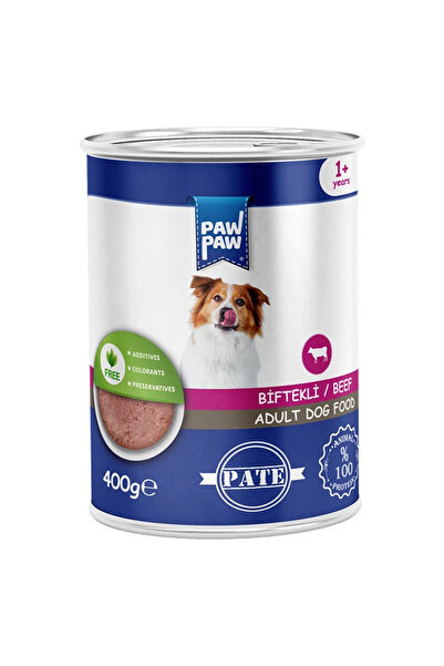 PawPaw Hrană umedă pentru câine adult, cu pate de vită, energie și mușchi puternici