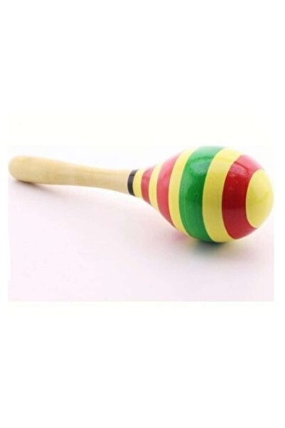 OEM Set 2 Instrumente Bino Maracas Rumba, Curcubeu, lemn, multicolor, 20 cm