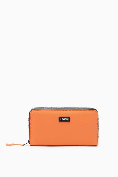 Levidor Γυναικείο πορτοφόλι Orange Textile 920004