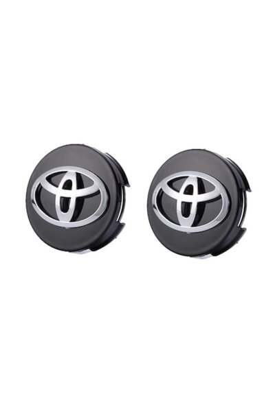 Toyota Set 2 capace jante aliaj negre 62mm Yaris Auris Avensis