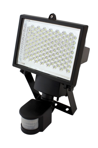 Aptel Proiector solar, senzor de miscare, 120 LED-uri, aluminiu, negru, 19.2×9.5×26.8 cm