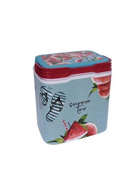 LeanToys Camping cooler bag, 29 liters volume, decorated with multicolor patterns