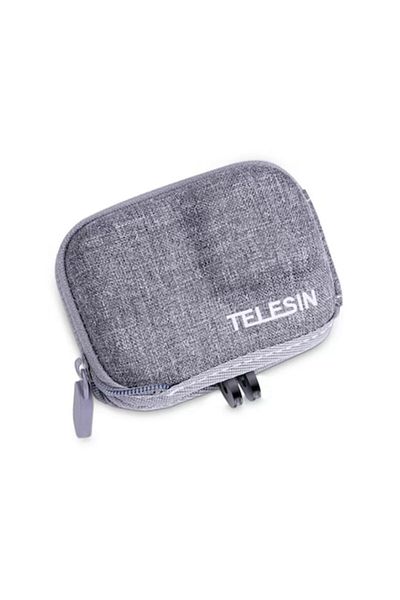 TELESIN Husă de protecție rigidă pentru GoPro Hero 9/10, închidere cu fermoar, gri