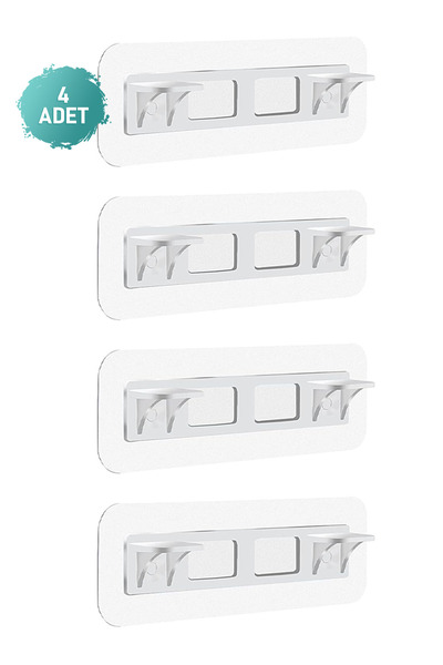 MEZİGARC 4 Adet Raf Bağlantı Aparatı Matkap Gerektirmeyen Yapışkanlı Raf Tutucu Destek Aparatı Sabitleyici