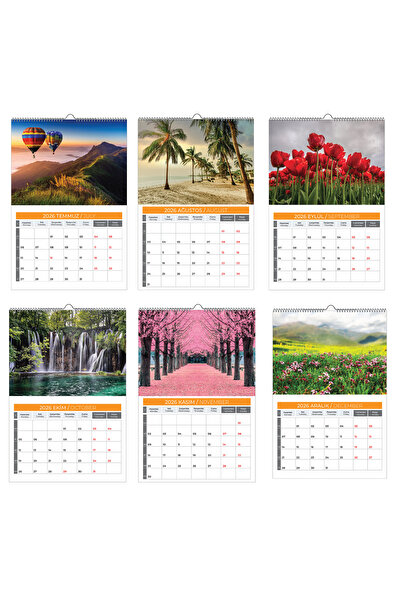 NATURELBASIM 2026 MANZARA DUVAR TAKVİMİ-PALNLAMALI MODEL SEÇENEĞİ İLE