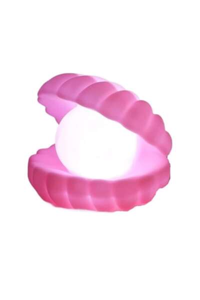 Primlife Lampă de noapte, model în formă de cochilie cu perle, lumină caldă, ...