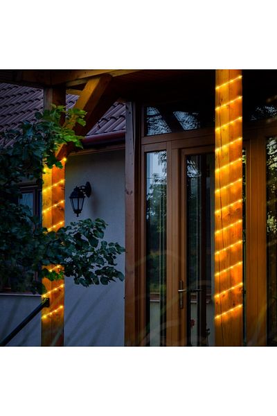 Primlife Lampă solară cu cablu, alb cald, 4,9 m, R115
