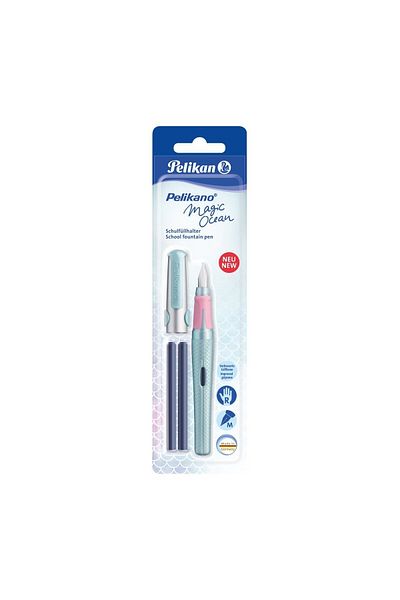 Pelikan Fountain Pen Magic Ocean, Color Magic Ocean, Nib M, Ergonomic Grip, Includes 2 Refills
