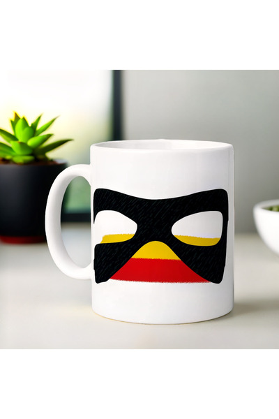 OMZ Yellow Red Osi Printed Design Yellow Red Fan Mug Premium Printed Mug Cup