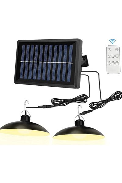 Dms Lampă solară LED, P65 impermeabilă, potrivită pentru curte, alb cald