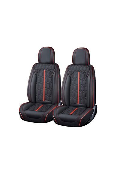 Primlife Huse Auto Premium 5 Locuri Carguard Deluxe Piele Ecologica Perforata Negru Rosu