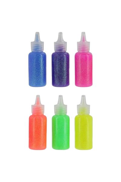 OEM Set Lipici cu Sclipici, 6 Tuburi, Multicolor