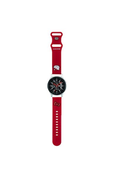 Hello Kitty Silicone Strap for Samsung Watch 46mm/Watch 3, Huawei Watch GT 2/GT 3 46mm, Red