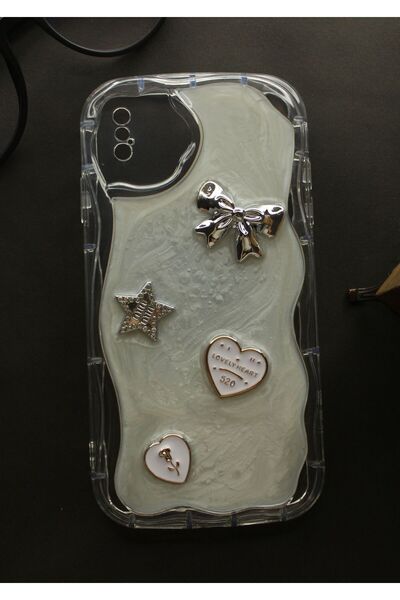 tcover Iphone XS Max Kılıf Epoksi Dekorlu Kabartmalı Kapak