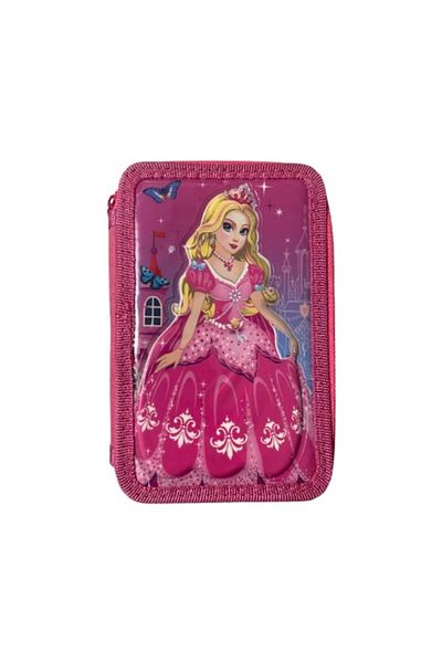 Disney Dream Works School Pencil Case, 2 Zippers, 3D Cover, 20x14cm, Princess