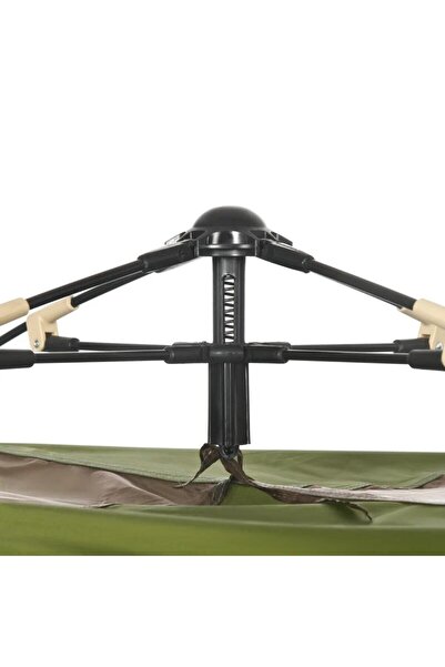 Mercaton Camping tent, 4 people, waterproof, with bag, automatic opening, green and brown, 210x210x135 cm