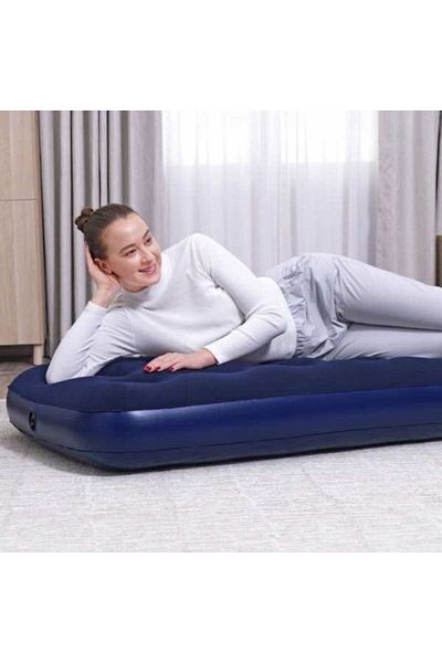Mercaton Mercaton Inflatable Mattress, PVC and Velour, 185 x 76 x 22 cm, Blue