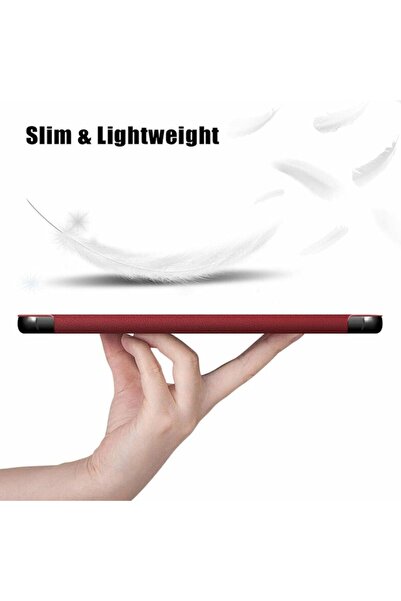 Rao Case compatible with Lenovo Tab M10 Plus TB-X606F, G24, Nano Fiber, Burgundy