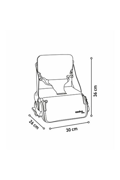 Asalvo Booster multifunctional, Asalvo, Go Anywhere, Transformabil in geanta, Cu buzunar incorporat