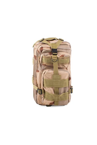 Mercaton Military Tactical Backpack, 30L Capacity, Waterproof, Beige Camouflage Shades, 43x24x25 cm