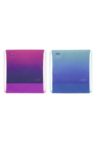 Herlitz Geantă sport vopsită prin dip, multicoloră, material textil, modele mixte băieți/fete, 2 motive asortate, 36,5x39x0,5cm