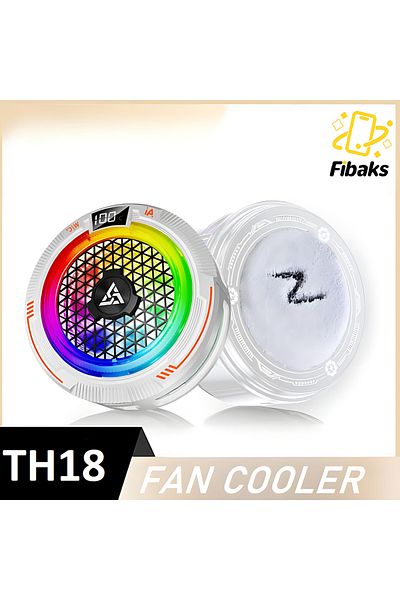 Fibaks مروحة تبريد للهاتف اللوحي TH18 مع مشعاع طاقة 15 وات Magsafe/مغناطيسي ومشبك