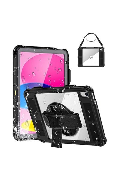 Rao ShellBox Waterproof Cover for iPad 10 (2022) 10.9, Premium Lexgard, Pitch Black