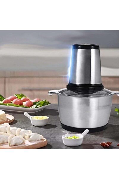 FOXMAG24 Electric chopper, with steel bowl, 2L capacity, 250W power, with sharp and durable blades