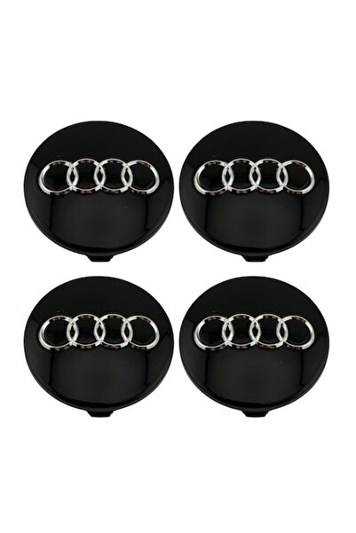 OEM Set 4 capace de jantă Audi - 60mm, negru lucios