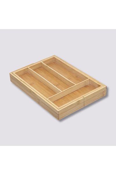 5FiveSmart Organizator extensibil tacamuri 5Five din bambus cu 6 compartimente, 35x39x4 cm, natur