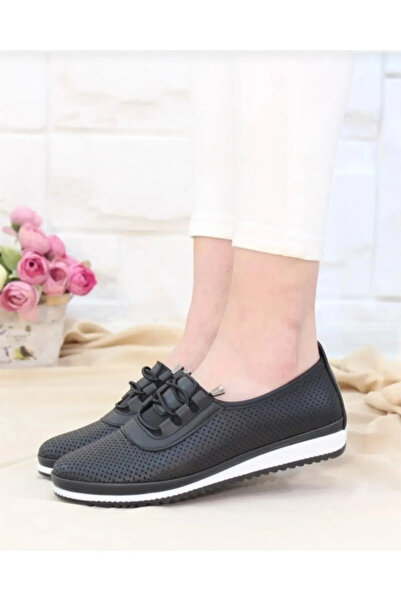 ASL SHOES STORE Ortopedik Tabanlı Günlük Yumuşak Rahat Kadın Anne Yazlık Delikli Babet Ayakkabı