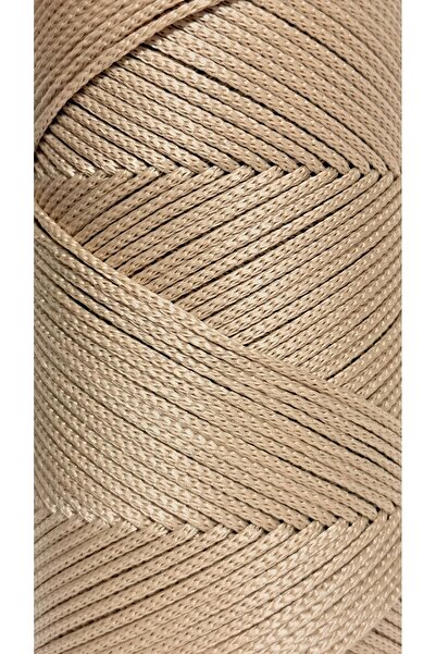 Akduman İplik 200 gr - 2mm Sütlü Kahve Polyester Makrome Ipi Çanta Ipliği Ve Supla Ip