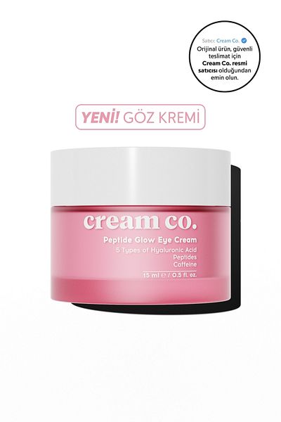 Cream Co. كريم مرطب ومضاد للتجاعيد لمحيط العين |   ببتيد فيتامين سي والكافيين