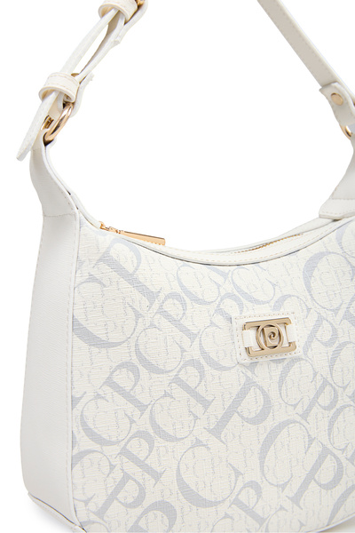 Pierre Cardin Monogram White Women's Shoulder Bag 05Po25Y2510