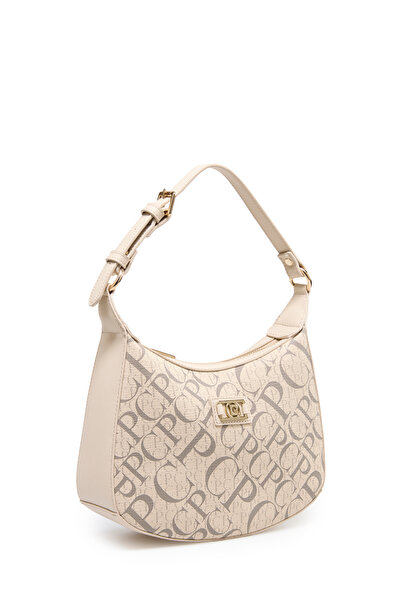 Pierre Cardin Monogram Beige Women's Shoulder Bag 05Po25Y2510