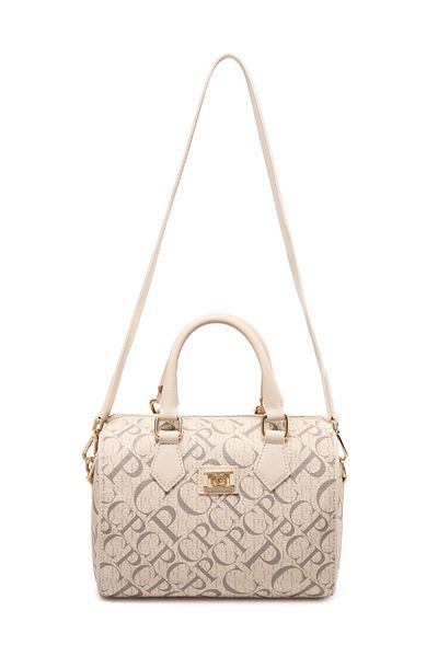 Pierre Cardin Monogram Beige Women's Shoulder Bag 05Po25Y2521