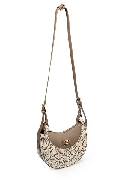Pierre Cardin Monogram Gold γυναικεία τσάντα ώμου χιαστί 05PO25Y2517