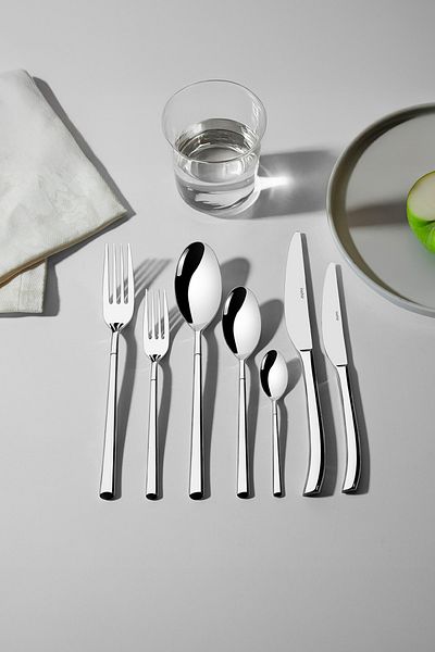 Nehir Elegance Sade 12-Person 84-Piece Leather Boxed Cutlery Set