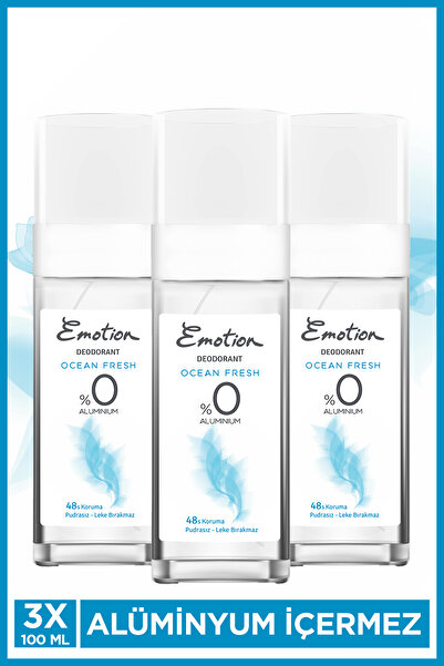 Emotion Ocean Fresh Pump Sprey Kadın Deodorant 3x100 Ml