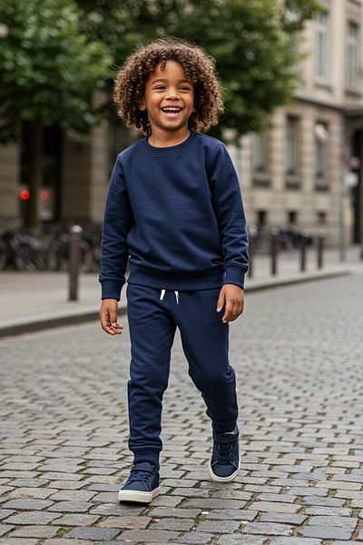 TRENDYOLKIDS Dievčenský sezónny tenký pletený oblek v námorníckej modrej - Tkdaw25au00016