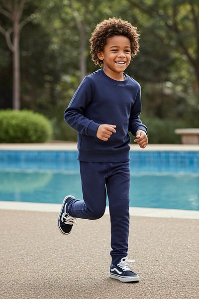 TRENDYOLKIDS Dievčenský sezónny tenký pletený oblek v námorníckej modrej - Tkdaw25au00016