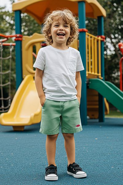 TRENDYOLKIDS Бермуди для хлопчиків з вишивкою з 100 бавовни TKDSS25SR00017 TKDSS25SR00017