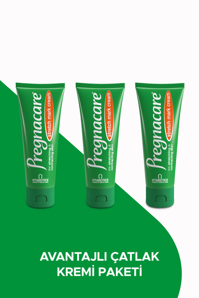 Pregnacare كريم مضاد لعلامات تمدد الجلد قبل وبعد الحمل، 100 مل، مجموعة من 3 قطع