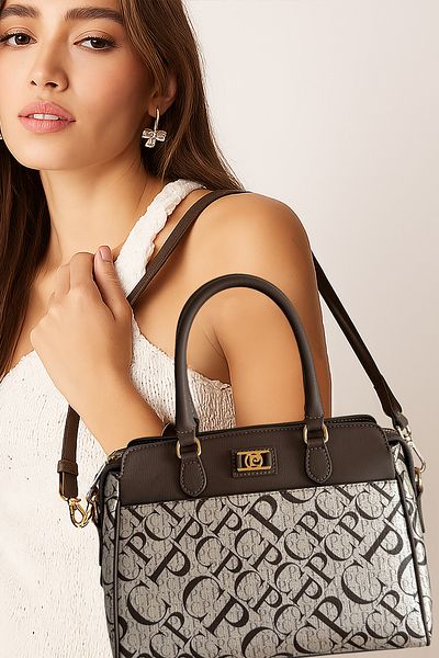 Pierre Cardin Monogram Gold Women's Shoulder Bag 05Po25Y2520
