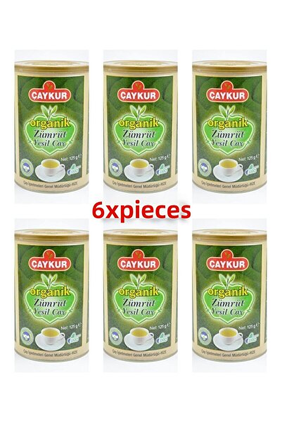 Çaykur 125 جرام 6 قطع شاي أخضر زمرد عضوي