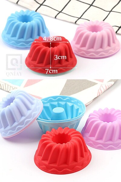 QNİAY Silicone Mini Cake Mold 12 Pieces Muffin Cake Mold Practical Cake Mold